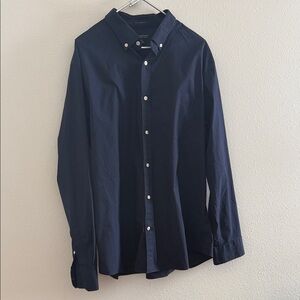 Banana Republic Navy Blue Button-Down Shirt